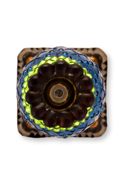 Pip Studio Kandelaar Bead - Glas - Blauw/ Groen - 30cm - vtwonen shop