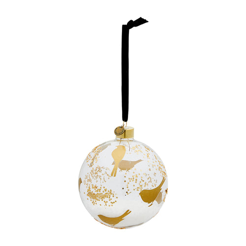 Rivièra Maison Petit Bird Ornament Dia 12 - Glas - Goud - vtwonen shop