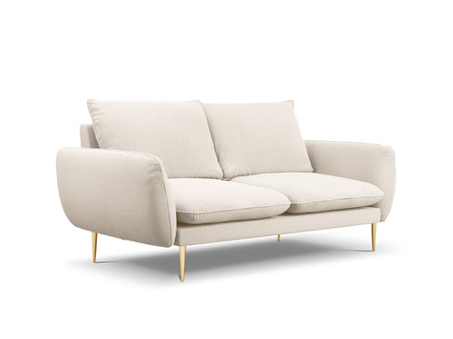 Cosmopolitan Design Bank Vienna 2-zits, boucle, beige - 92x160x95cm