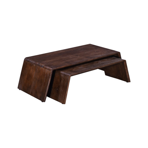 Giga Meubel Salontafel Amaya - Mangohout - 115cm - Set van 2