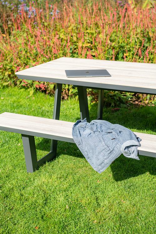 Bell picknick set - 200x178 cm - carbon black - light teak vironwood