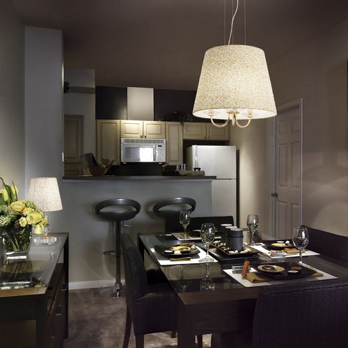 Ideal Lux Queen - 1 Lichte medium tafellamp goud met glazen decoratie, E27