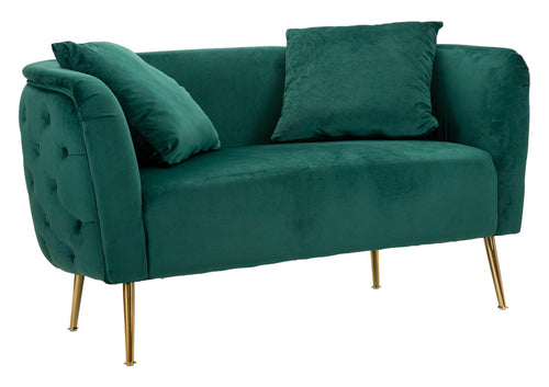 Mauro Ferretti bank - 127x74x73 cm - groen/goud