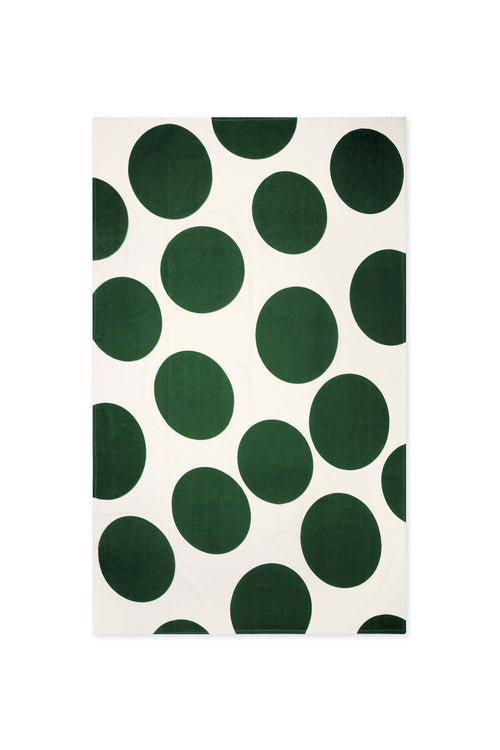 vtwonen - Tafelkleed - Stippen - Katoen - Donkergroen - 150x250cm