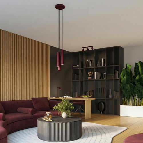Sollux Lighting Wandlamp KARBON 20 bordeaux - 6,5x8,5x20cm