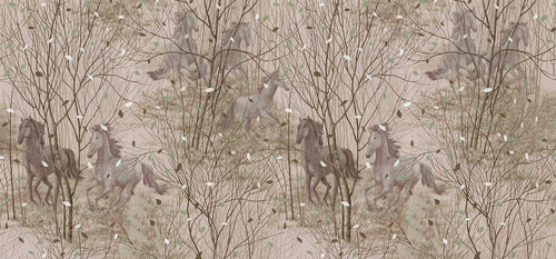 Komar fotobehang paarden licht paarsgrijs - 600 x 280 cm - 612794 - vtwonen shop