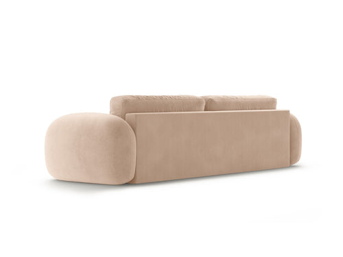 Cosmopolitan Design Slaapbank met opbergdoos Tonale 3-zits, flueel beige amandel - 105x262x88cm