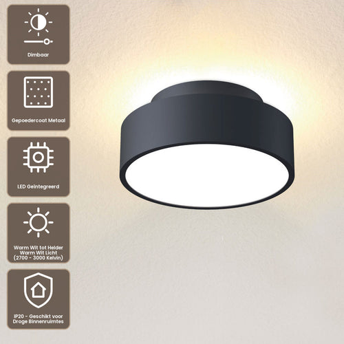 Artdelight Plafondlamp Chicago 150 - Zwart