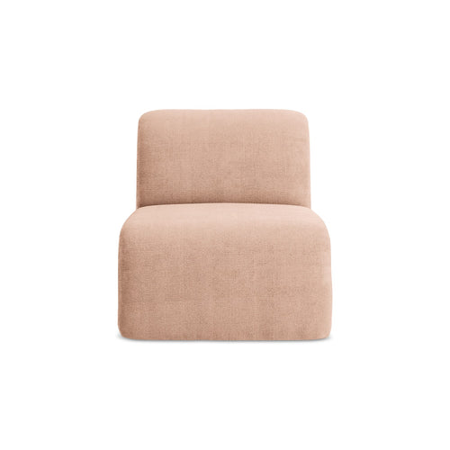 LaMiaSofa Bankmodule midden Cervo - chenille stof - perzik - 70x94x75