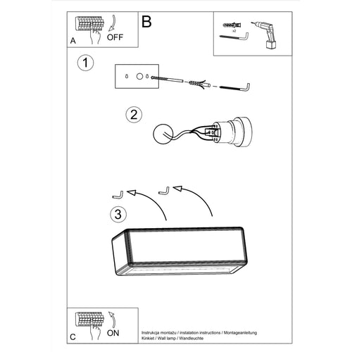 Sollux Lighting Wandlamp keramiek SUBANI - 33x10x10cm