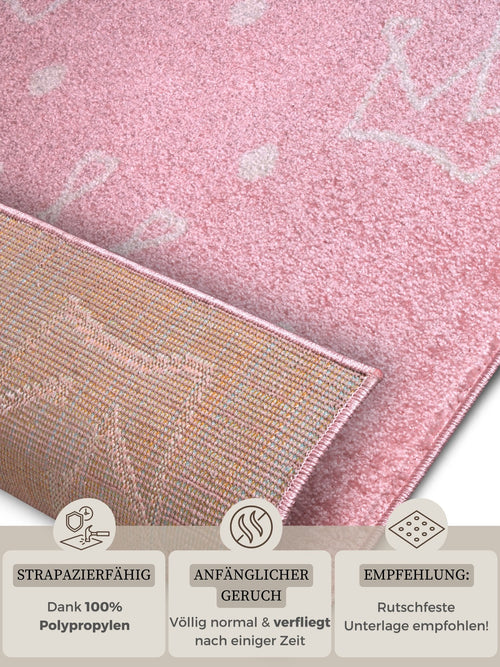 Hanse Home Adventures children's carpet Crowns Rose 160x235 cm