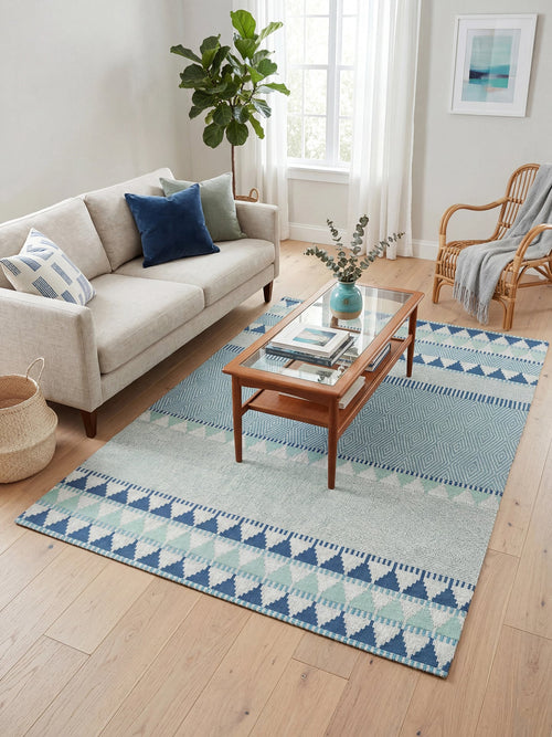 Belavita vloerkleed 8766 Teal - Blauw - 290 x 390 cm