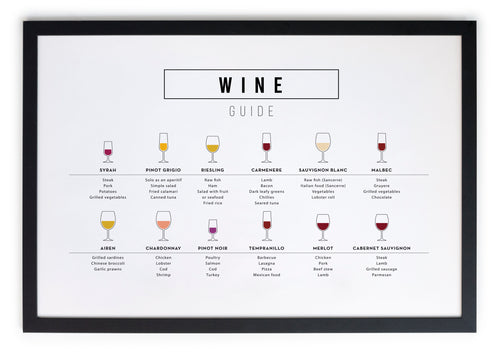 Zwarte lijst met kader 40x30 wijn gids - vtwonen shop