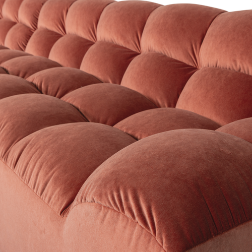 WOOOD chaise longue bank links Allure - Fluweel - Blush - 79x324x165 - vtwonen shop