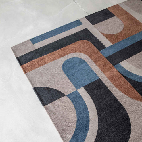 Louis De Poortere vloerkleed Camel Blue - bruin - 80x250cm