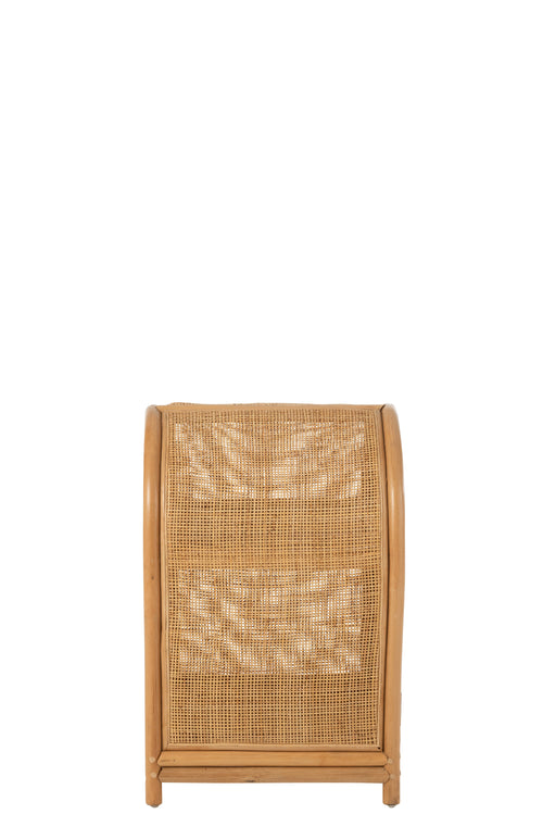 J-Line Ellen Rotan kast - 2 deuren - jute - naturel - small - vtwonen shop