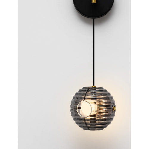 Nova Luce LAS Bolvormige wandlampen in zandzwart, goud en grijs, LED 13W 650lm 3000K