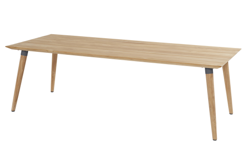Hartman Tuintafel Sophie Studio - Naturel/Donkergrijs Teakhout - 240x100x76cm - vtwonen shop