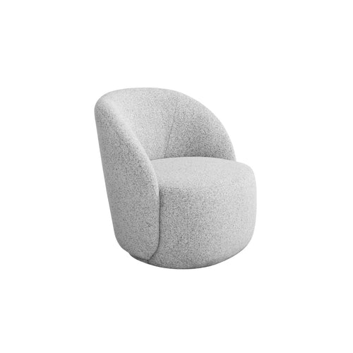 Cosmopolitan Design - Fauteuil Bari structurele stof lichtgrijs gemengd - 72x86x80cm