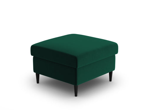 Cosmopolitan Design Poef Kyoto flueel flessengroen - 70x70x45cm