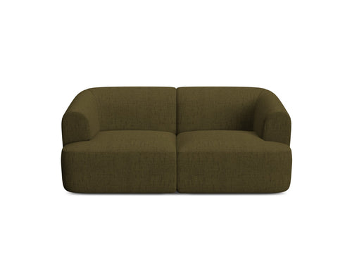 Cosmopolitan Design Modulaire bank Campi 2-zits, structurele stof groente - 90x180x70cm