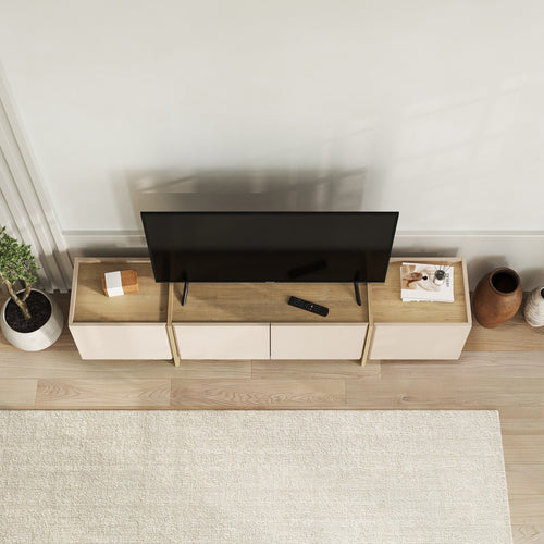 Calicosy - ONYX TV-meubel - Beige - 180x35x46 cm