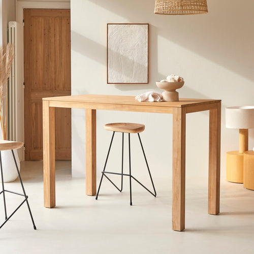 Tikamoon Massief teakhouten bartafel voor 4/6 personen - Naturel