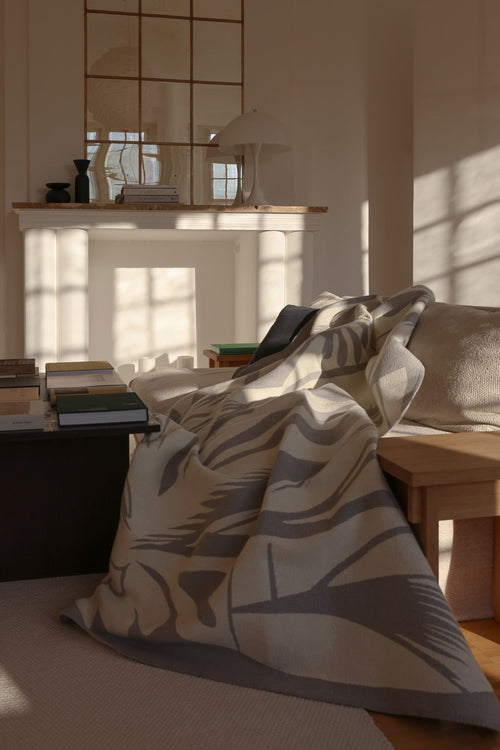 noo.ma LINO Katoenen deken - Light Grey - vtwonen shop