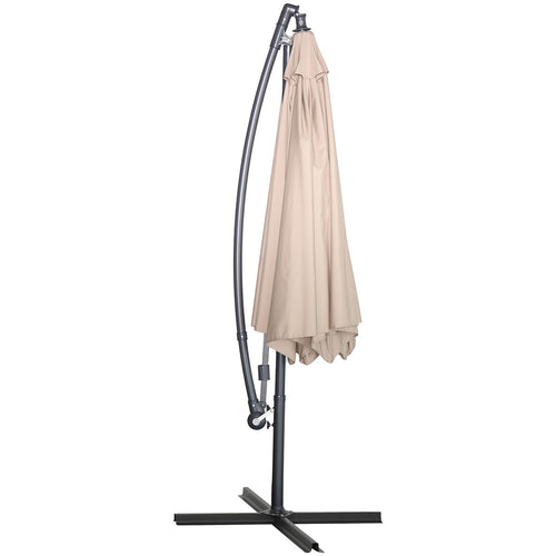 Garden Impressions zweefparasol Athene taupe kleurig met voet - Ø300 cm