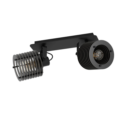 EGLO spot Segovia - e27 - 33,5 cm - zwart - hout