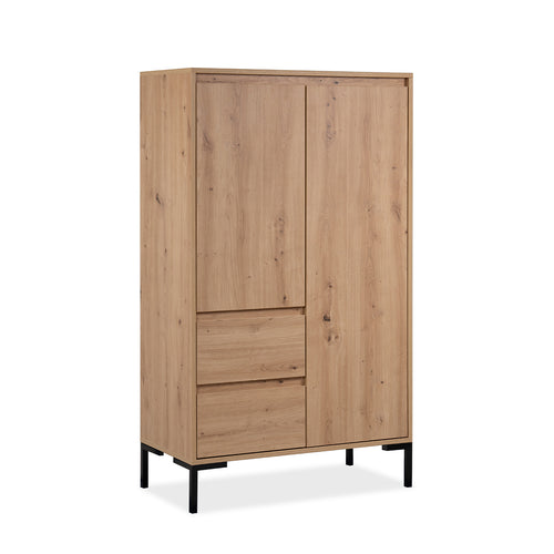 Calicosy - Hoge Buffetkast 2 Deuren Plock - 40x81x139 cm