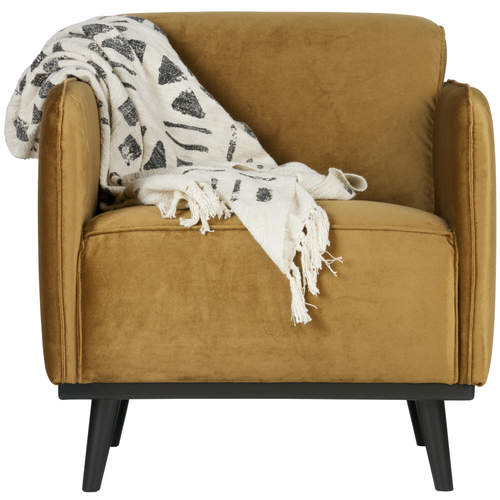 WOOOD fauteuil met arm Statement - Polyester - Honing Geel - vtwonen shop