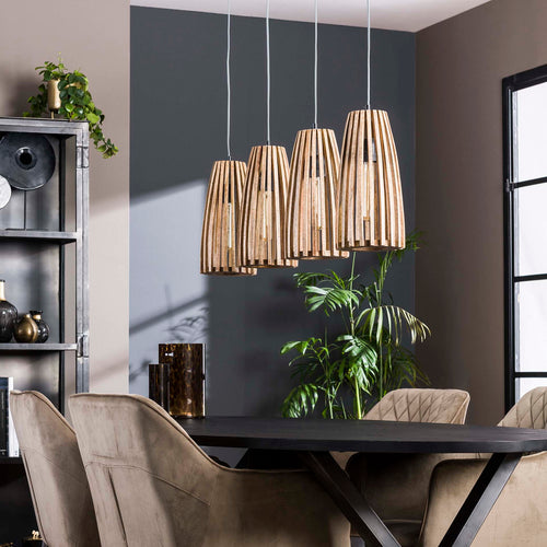 Giga Meubel Hanglamp Launch - Naturel Hout - 20x135x150cm