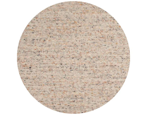 DÉJA Living Vloerkleed Bela - Rond Beige Mix Wol - Ø200cm