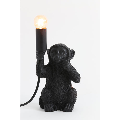 Light & Living tafellamp Monkey - zwart - 13x12.5x23.5cm - vtwonen shop