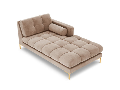 Cosmopolitan Design rechter chaise longue Bali flueel, beige - 185x102x75cm
