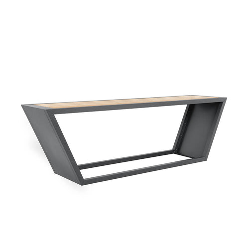 HOME DELUXE Stalen zitset KOBON antraciet - Made in Germany - 2 x bank + 1 x tafel