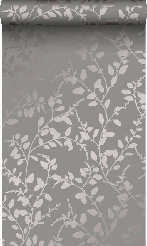 Origin Wallcoverings behang bladeren taupe - 53 cm x 10,05 m - 345930 - vtwonen shop