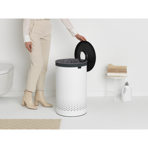 Brabantia Wasbox - 60L - kunststof deksel - white - vtwonen shop