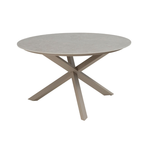 Taste by 4 Seasons tuinset Florence 5-delig - Prado tuintafel Ø130 cm - ceramic sabbia latte