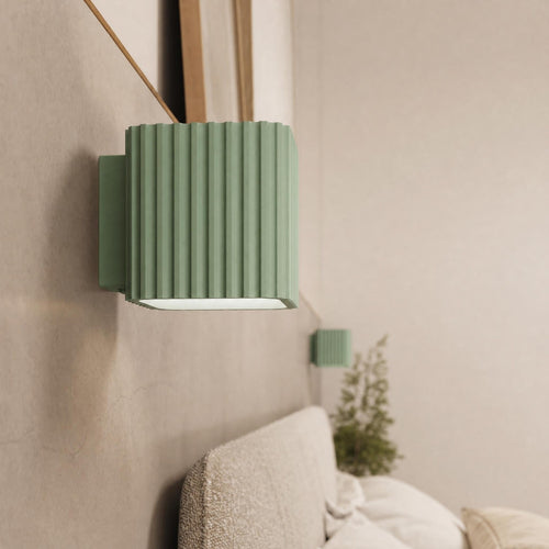 Sollux Lighting Plafondlamp RIFF 1 saliegroen GU10 - 10x10x10cm