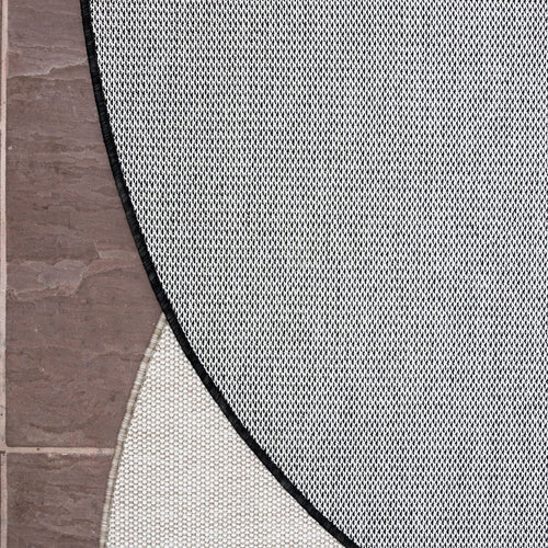 Buitenkleed Ovaal Mono - Zwart/Wit - Dubbelzijdig - EVA Interior - 200 x 290 cm