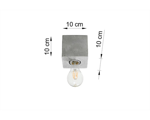 Sollux plafondlamp Ariz - 1 lichts - 10  x 10   cm - grijs - vtwonen shop