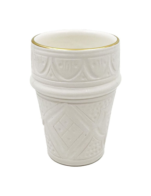 Chabi Chic Mok - Empreinte -wit/goud - keramiek - Ø 8 cm x H 11 cm (L) - vtwonen shop