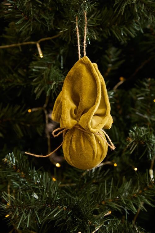 Calma House Kerstornament Velour - Groen - Diam. 7