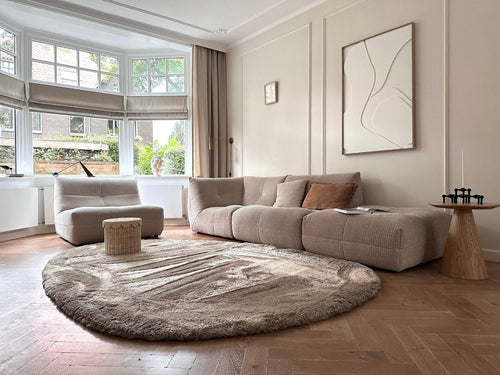 Organisch hoogpolig vloerkleed Odelia stone - Interieur05 - 330 x 240 cm - vtwonen shop