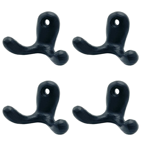 Brût Homeware | Dubbele handdoekhaak | Set van 4 | Kapstokhaak | Wandhaak