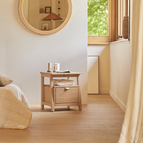 Tikamoon Massief eiken nachtkastje - Naturel - vtwonen shop