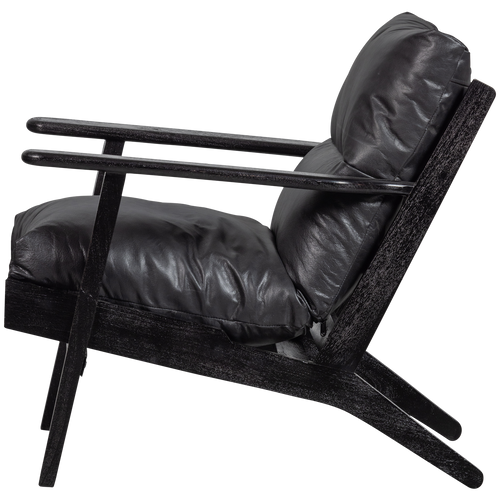 BePureHome fauteuil Houston - Leer- Zwart - 86x71x71 - vtwonen shop