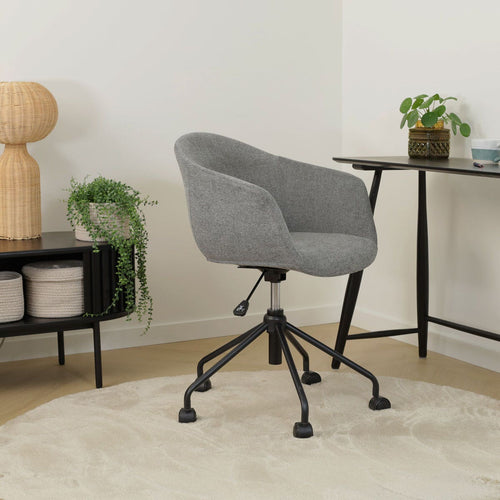Nolon Nout-Otis Bureaustoel Donkergrijs - Armleuningen - Zwart - vtwonen shop